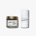 Natural deodorant and underarm detox mask bundle from Ash and Stone
